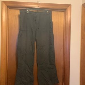 Gap linen gray pants wide leg size 10